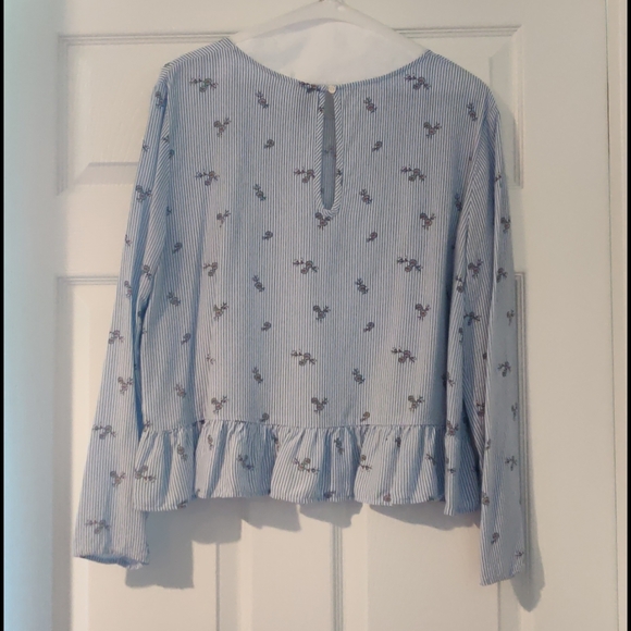 H&M Blue Peplum Blouse - Picture 2 of 2